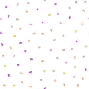 Işık çok renkli vektör parlak kar taneleri ile sorunsuz düzeni. Modern geometrik soyut illüstrasyon kar taneleri ile. Tekstil, kumaş, duvar kağıtları için tasarım.