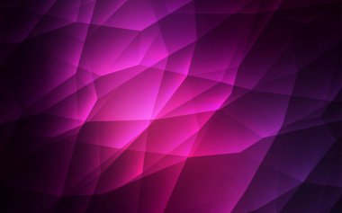 Çizgiler, üçgenler ile koyu pembe vektör düzeni. Modern Soyut illüstrasyon renkli üçgenler ile. Duvar kağıtları için şablon.