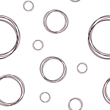 Koyu kırmızı daire şekilleriyle birlikte sorunsuz düzen vektör. Bulanık daireler doğa tarzı ile güzel renkli resimde. Desen için modaya uygun Kumaş, duvar kağıtları.