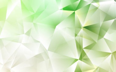 Işık yeşil vektör arka plan üçgenler ile. Üçgen doğa tarzı ile güzel illüstrasyon. Reklam için desen.