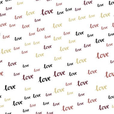 Açık yeşil, kırmızı vektör sorunsuz kapak teklif Love You. Sevgililer günü için illüstrasyon ifade Love You ile. Desen tasarım kumaş, duvar kağıtları.