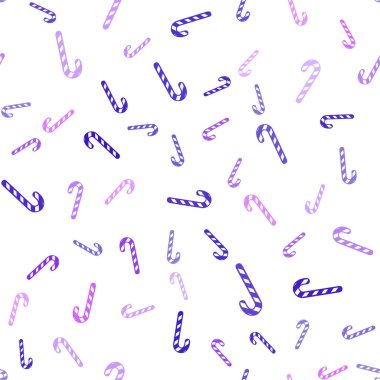 Işık mor, pembe vektör sorunsuz doku ile Noel tatlılar, şekerler.