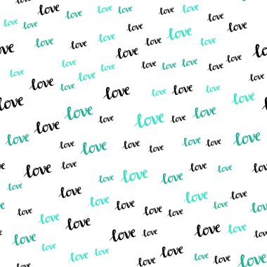 Işık yeşil vektör kelime Love You ile sorunsuz doku. İfade Love You renkli gradyan soyut tarzı ile. Doku pencere panjur, perdeler için.