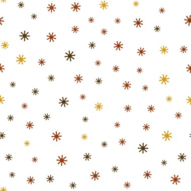 Işık turuncu vektör güzel kar taneleri ile sorunsuz kapak. Modern geometrik soyut illüstrasyon kar taneleri ile. Tekstil, kumaş, duvar kağıtları için tasarım.