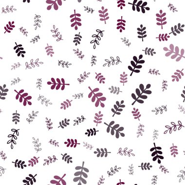 Yaprakları, koyu mor vektör sorunsuz doğal desenle dalları. Bulanık tarzı yapraklar, dallar ile yaratıcı çizimde. Desen tasarım kumaş, duvar kağıtları.