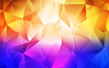 Açık mavi, sarı vektör doku üçgen tarzı. Glitter soyut resim üçgen şekiller ile. Reklam için desen.