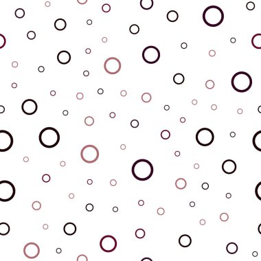 Koyu mor, pembe vektör küreler ile seamless modeli. İllüstrasyon renkli soyut daireler parlayan ayarlanmış. Reklam, poster, afiş, Web sitenizin için yeni tasarım.