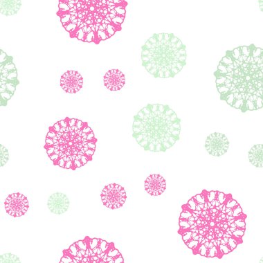 Işık çok renkli vektör sorunsuz arka plan xmas kar taneleri ile. Parlayan illüstrasyon kar Noel tarzı ile renkli. Duvar kağıdı, kumaş üreticileri için modaya uygun bir tasarım.