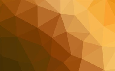 Işık turuncu vektör poligonal model. Geometrik şekil gradyan ile Origami tarzında. Marka kitap için yeni şablon.