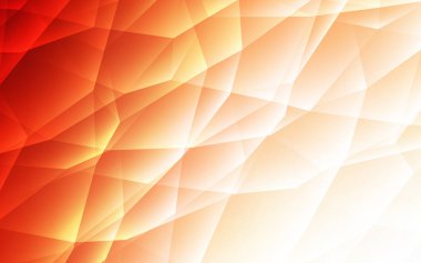 Işık turuncu vektör doku üçgen tarzı ile. Glitter soyut resim üçgen şekiller ile. Kitapçık, broşür için desen