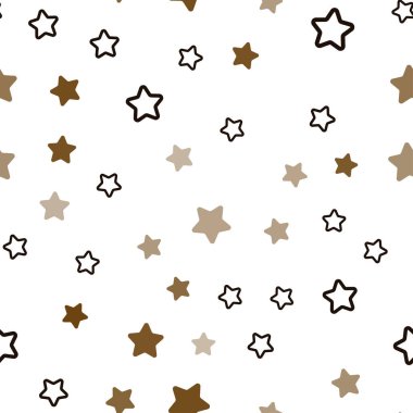 Koyu turuncu vektör renkli yıldız ile sorunsuz arka plan. Bulanık arka plan gradyan ile üzerinde yıldız. Desen tasarım kumaş, duvar kağıtları.