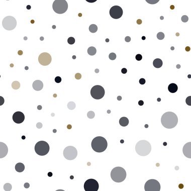 Koyu sarı daire şekilleriyle birlikte sorunsuz düzen vektör. Kabarcıkları ile soyut tarzda bulanık dekoratif tasarım. Tekstil, kumaş, duvar kağıtları için tasarım.