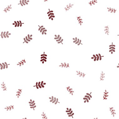 Yaprakları ile koyu kırmızı vektör sorunsuz doodle düzeni. Parlayan illüstrasyon karalama stilinde yaprakları ile renkli. Doku pencere panjur, perdeler için.