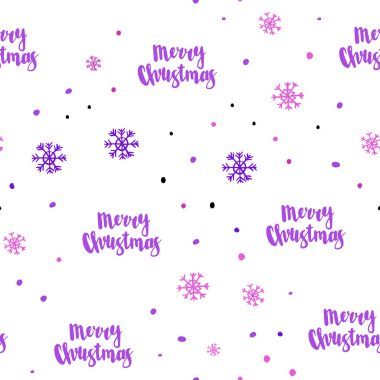 Işık mor, pembe vektör sorunsuz arka plan xmas kar taneleri ile. Kristalleri ile glitter soyut Illustration buz. Desen tasarım kumaş, duvar kağıtları.