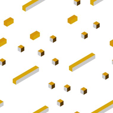 Işık turuncu vektör doku dikdörtgen tarzı kesintisiz, izometrik. Dikdörtgenler ile soyut tarzda dekoratif tasarım. Tekstil, kumaş, duvar kağıtları için tasarım.