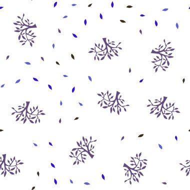 Açık mavi, yeşil vektör yaprak, sorunsuz doğal sanat dalları. Doodle çizimi bırakır ve Origami tarzında şubeleri. Kartvizit, Web siteleri için şablon.