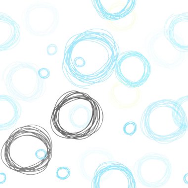 Açık mavi, daireler ile sorunsuz şablon vektör yeşil. Bulanık daireler doğa tarzı ile güzel renkli resimde. Tekstil, kumaş, duvar kağıtları için tasarım.