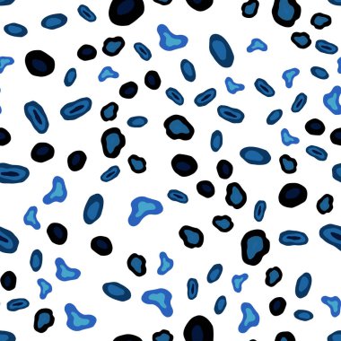 Hafif mavi vektör daire şekilleri ile sorunsuz düzeni. Bulanık daireler doğa tarzı ile güzel renkli resimde. Desen tasarım kumaş, duvar kağıtları.