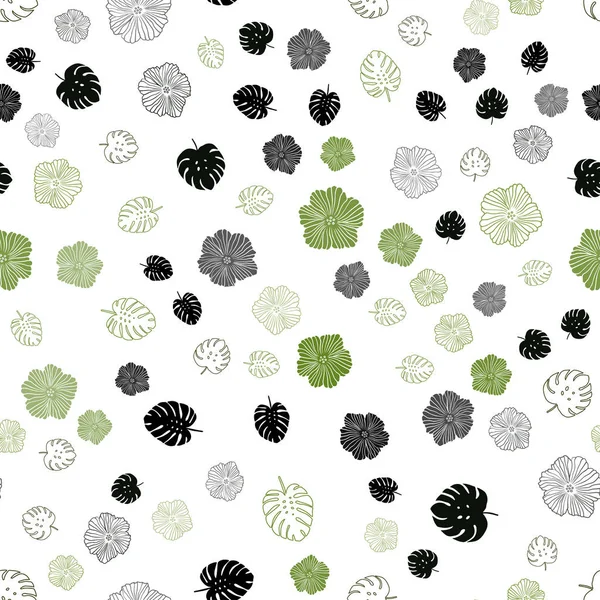 深绿色向量无缝自然背景与叶子 装饰设计在印度风格的白色背景 面料制造商的设计 — 图库矢量图片