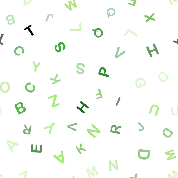 Światło Zielone Wektor Wzór Abc Symboli Nowoczesne Geometrycznej Ilustracja Abc — Wektor stockowy