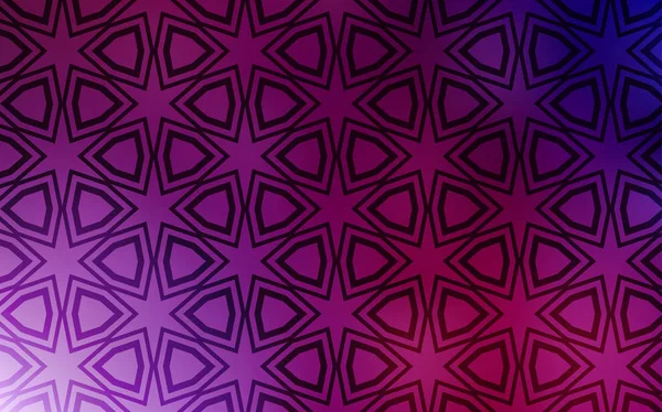Dark Purple Couverture Vectorielle Rose Avec Petites Grandes Étoiles Design — Image vectorielle