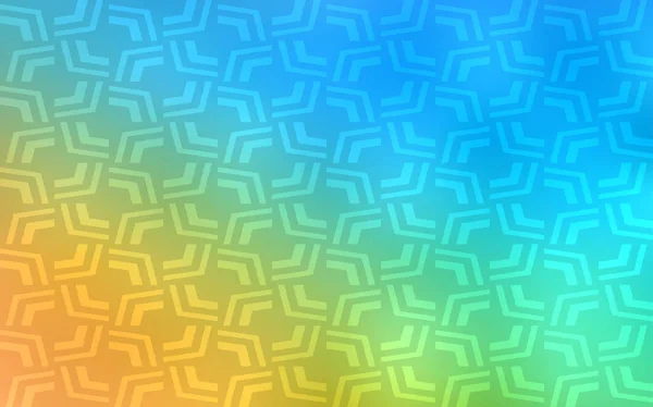 Світло Блакитний Жовтий Векторний Візерунок Вигнутими Колами Геометрична Ілюстрація Мармуровому — стоковий вектор