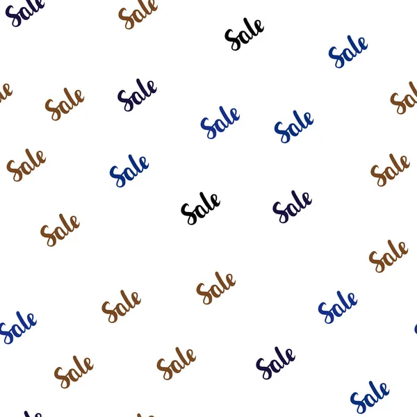 Mörkblå Gul Vektor Sömlösa Mönster Med Försäljning Tecken Abstrakta Illustrationen — Stock vektor