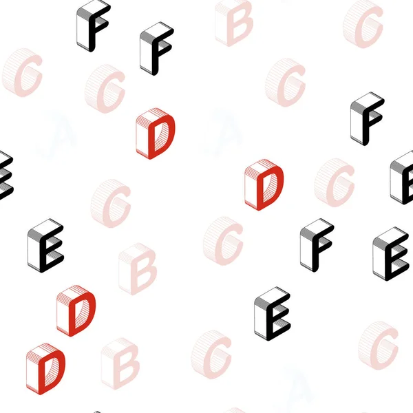 Light Red Vettore Senza Soluzione Continuità Con Simboli Inglesi Disegno — Vettoriale Stock