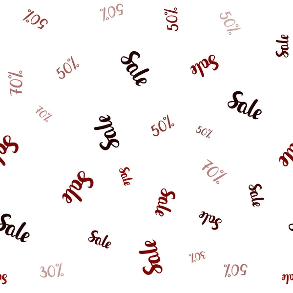 Tmavě Červený Vektor Bezproblémové Šablona Prodeje Ilustrace Příznaky Prodeje Abstraktní — Stockový vektor