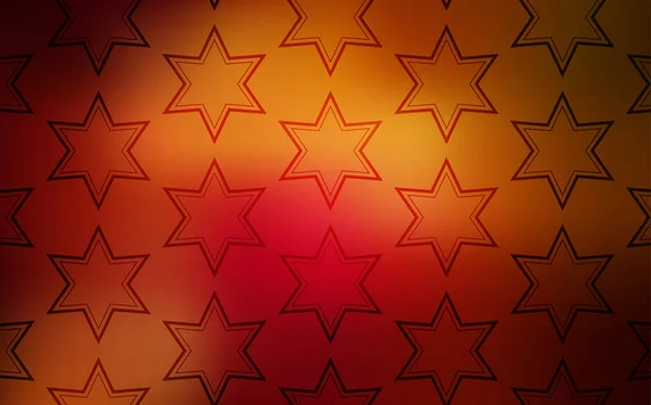 Rouge Foncé Disposition Vectorielle Jaune Avec Des Étoiles Brillantes Illustration — Image vectorielle