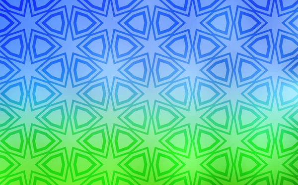 Jasnoniebieski Tekstura Wektor Zielony Piękne Gwiazdy Błyszczący Ilustracja Kolorowy Gwiazdami — Wektor stockowy