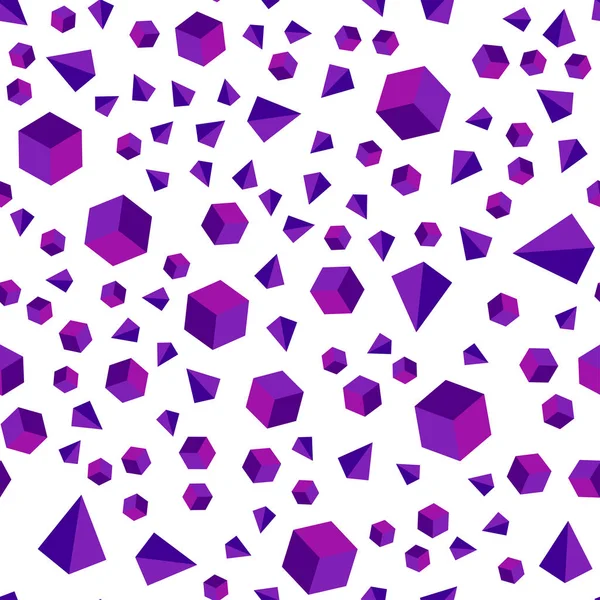 Světle Fialová Růžová Vektor Bezešvé Izometrické Vzor Polygonální Stylu Kostkami — Stockový vektor