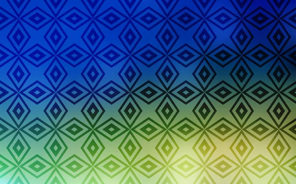 Azul Claro Patrón Vectorial Verde Estilo Cuadrado Ilustración Abstracta Brillante — Vector de stock