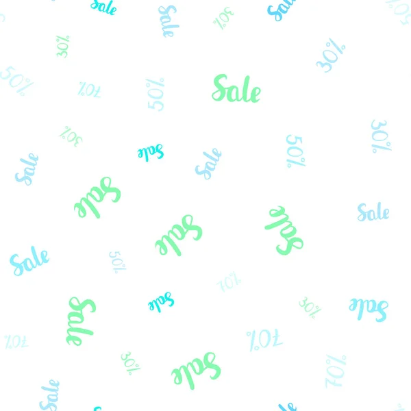 Azul Claro Verde Layout Vetor Sem Costura Com Desconto Ilustração —  Vetores de Stock