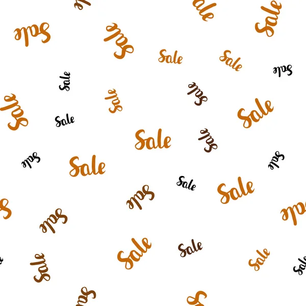 Vecteur Orange Foncé Couverture Transparente Avec Des Symboles Vente Illustration — Image vectorielle
