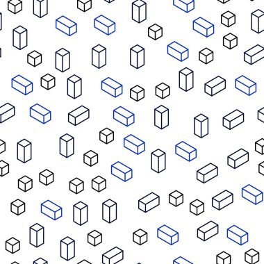 Koyu mavi rhombus kesintisiz, izometrik şablonuyla vektör. Dikdörtgenler ile soyut degrade illüstrasyon. Tekstil, kumaş, duvar kağıtları için tasarım.