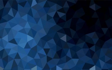 Koyu mavi vektör çokgen şablon. Çokgen şekilli bir örnek. İşiniz için en iyi üçgen tasarım.