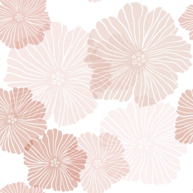 Pembe ışık, vektör sorunsuz doodle deseni çiçekli sarı. Doodle illüstrasyon Çiçek Origami tarzında. Tasarım için duvar kağıdı, kumaş üreticileri.