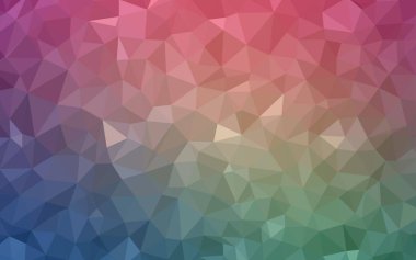 Açık yeşil, kırmızı vektör üçgen düzen parlayan. Üçgenler ile renkli soyut resimde. Desen için bir marka kitabın zemin.