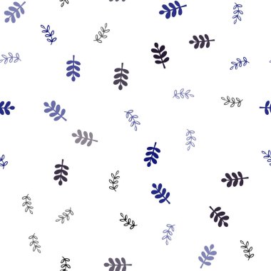 Koyu pembe, kırmızı yaprakları ile sorunsuz doğal sanat vektör. Doodle yaprakları gradyan ile Origami tarzında Illustration. Desen için modaya uygun Kumaş, duvar kağıtları.