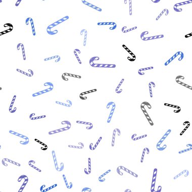 Tatlı xmas lolipoplarıyla hafif BLUE vektörsüz arkaplan.