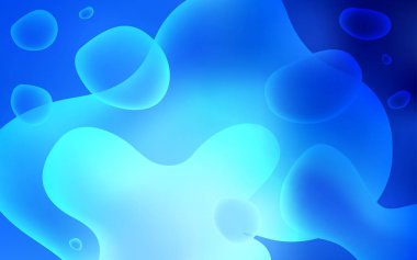 Kabarcık şekillerle ışık mavi vektör arka plan. Bulanık kabarcık şekillerle bir örnek. Yepyeni tasarımı reklamlar, poster, afiş için.