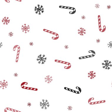 Koyu kırmızı vektör, tatlı Noel çubuklarıyla kusursuz şablon..