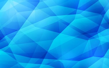 Hafif mavi vektör poligonal şablonu. Gradyan ile zarif parlak poligonal illüstrasyon. Afiş için tamamen yeni şablon.