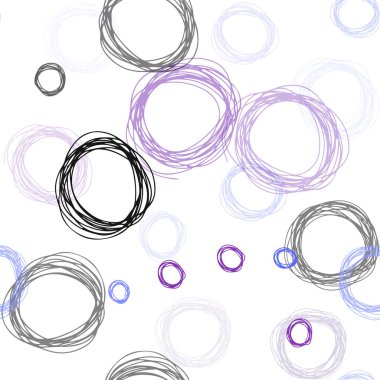 Açık mavi, kırmızı vektör küreler ile seamless modeli. Bulanık daireler doğa tarzı ile güzel renkli resimde. Kartvizit, Web siteleri için şablon.