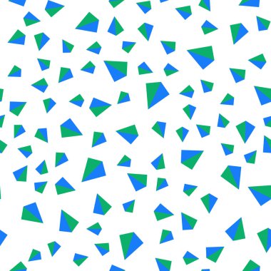 Açık mavi, vektör kesintisiz, izometrik zemin çizgili, üçgenler yeşil. İllüstrasyon renkli üçgenler dizi. Tekstil, kumaş, duvar kağıtları için tasarım.