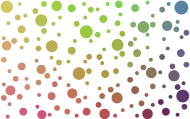 Kabarcıklı hafif çok renkli vektör arkaplanı. Bulanık yağmur damlaları olan soyut bir çizim. Reklamlar, broşürler için desen.