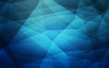 Hafif mavi vektör Çokgen soyut düzeni. Gradyan ile poligonal soyut resim. Marka kitap için yeni şablon.