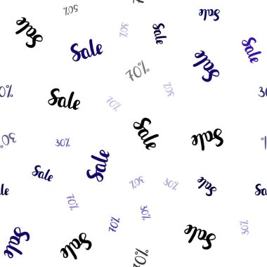 Koyu mor vektör 30, sembolleri ile sorunsuz kapak 50, % 70 satış. Yüzde renkli dizi basit tarzda imzalar. Reklamlar için zemin broşürler siyah Cuma.