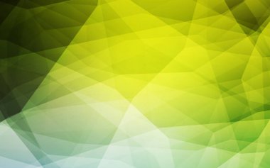 Açık yeşil, sarı vektör poligonal model. Poligonal illüstrasyon parlayan, hangi üçgen oluşur. Tamamen yeni bir tasarım sizin broşürü.